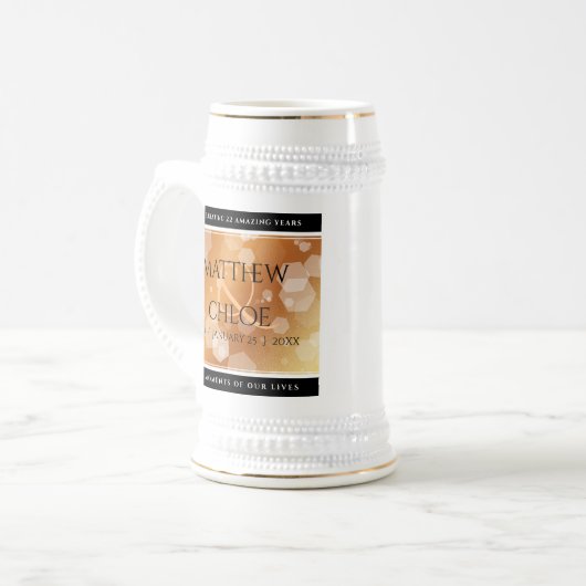 Elegant 7e 22e 49e Copper Wedding Jubileum Bierpul