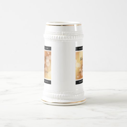 Elegant 7e 22e 49e Copper Wedding Jubileum Bierpul (Center)