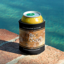 Elegant 7e 22e 49e Copper Wedding Jubileum Blikjeskoeler