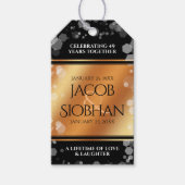 Elegant 7e 22e 49e Copper Wedding Jubileum Cadeaulabel (Voorkant)