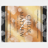 Elegant 7e 22e 49e Copper Wedding Jubileum Fleece Deken (Voorkant (Horizontaal))