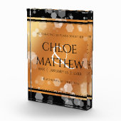 Elegant 7e 22e 49e Copper Wedding Jubileum Fotoblokken (Rechts)