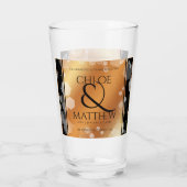 Elegant 7e 22e 49e Copper Wedding Jubileum Glas (Achterkant)