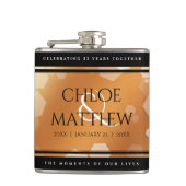 Elegant 7e 22e 49e Copper Wedding Jubileum Heupfles (Voorkant)