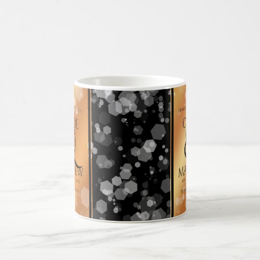 Elegant 7e 22e 49e Copper Wedding Jubileum Magische Mok (Center)