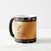 Elegant 7e 22e 49e Copper Wedding Jubileum Magische Mok (Voorkant links)