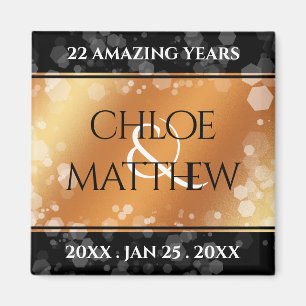 Elegant 7e 22e 49e Copper Wedding Jubileum Magneet