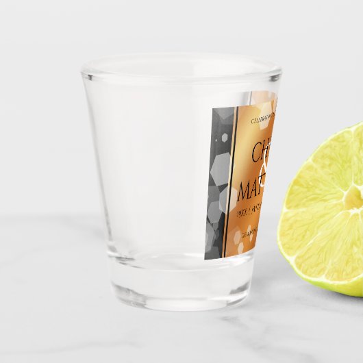 Elegant 7e 22e 49e Copper Wedding Jubileum Shot Glas (Links)