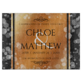 Elegant 7e 22e 49e Copper Wedding Jubileum Snijplank (Voorkant)