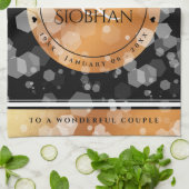 Elegant 7e 22e 49e Copper Wedding Jubileum Theedoek (Gevouwen)