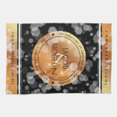 Elegant 7e 22e 49e Copper Wedding Jubileum Theedoek (Horizontaal)