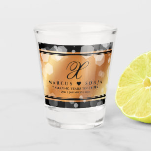 Elegant 7e 22e 49e Koperen Huwelijksjubileum Shot Glas