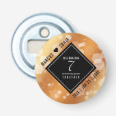 Elegant 7th Copper Wedding Jubileum Button Flesopener (Voorkant)