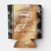 Elegant 7th Copper Wedding Jubileum Celebration Blikjeskoeler (Achterkant)