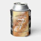 Elegant 7th Copper Wedding Jubileum Celebration Blikjeskoeler (Blikje Achterkant)