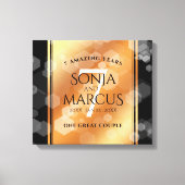 Elegant 7th Copper Wedding Jubileum Celebration Canvas Afdruk (Voorkant)