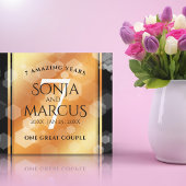 Elegant 7th Copper Wedding Jubileum Celebration Canvas Afdruk