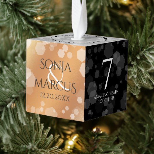 Elegant 7th Copper Wedding Jubileum Celebration Decoratie (Boom)