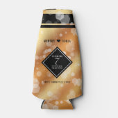 Elegant 7th Copper Wedding Jubileum Celebration Flesjeskoeler (Voorkant)