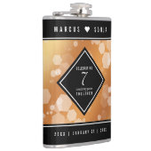 Elegant 7th Copper Wedding Jubileum Celebration Heupfles (Rechts)