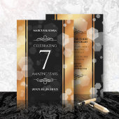 Elegant 7th Copper Wedding Jubileum Celebration Kaart