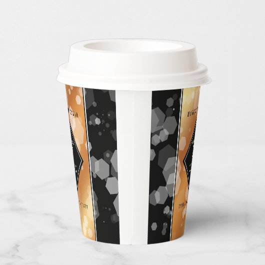 Elegant 7th Copper Wedding Jubileum Celebration Papieren Bekers (Rechts)