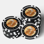 Elegant 7th Copper Wedding Jubileum Celebration Poker Chips (Opstapeling)