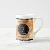 Elegant 7th Copper Wedding Jubileum Celebration Porselein Kop (Rechts)