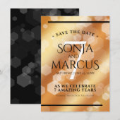 Elegant 7th Copper Wedding Jubileum Celebration Save The Date (Voorkant / Achterkant)