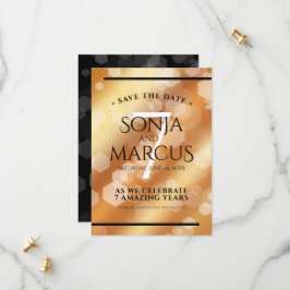 Elegant 7th Copper Wedding Jubileum Celebration Save The Date