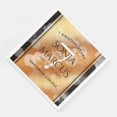 Elegant 7th Copper Wedding Jubileum Celebration Servet (Hoek)