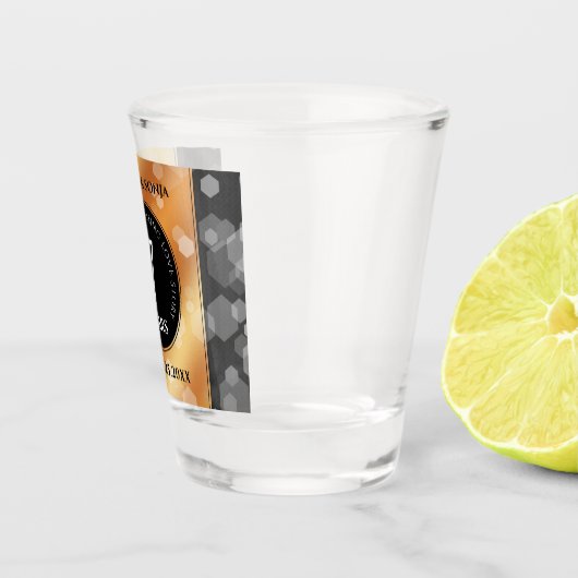 Elegant 7th Copper Wedding Jubileum Celebration Shot Glas (Rechts)