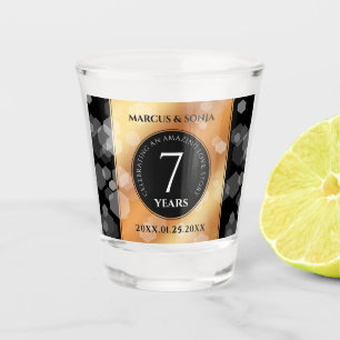 Elegant 7th Copper Wedding Jubileum Celebration Shot Glas