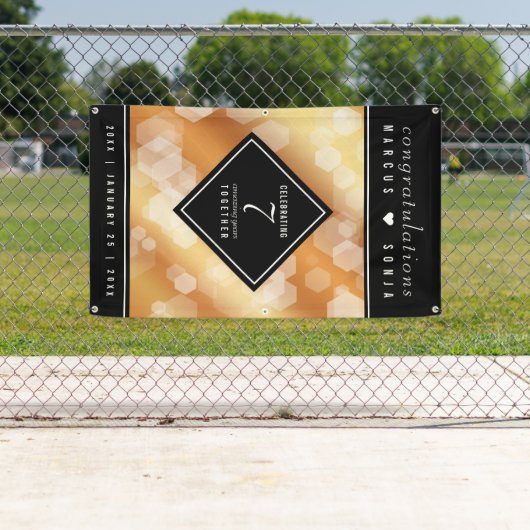 Elegant 7th Copper Wedding Jubileum Celebration Spandoek (Insitu)