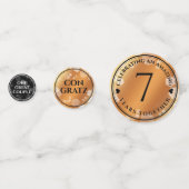 Elegant 7th Copper Wedding Jubileum Confetti (Voorkanten)