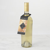 Elegant 7th Copper Wedding Jubileum Flessenhanger (Schuin)