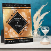 Elegant 7th Copper Wedding Jubileum Fotoplaat (Zijkant)