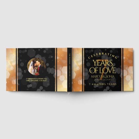 Elegant 7th Copper Wedding Jubileum Gastenboek (Volledig)