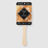 Elegant 7th Copper Wedding Jubileum Handwaaier (Voorkant)