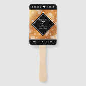 Elegant 7th Copper Wedding Jubileum Handwaaier (Achterkant)