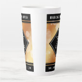 Elegant 7th Copper Wedding Jubileum Latte Mok (Voorkant)