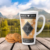 Elegant 7th Copper Wedding Jubileum Latte Mok