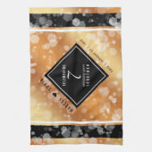 Elegant 7th Copper Wedding Jubileum Theedoek (Verticaal)