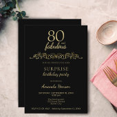 Elegant 80 en Fabulous Ornament 80th Verjaardag Kaart