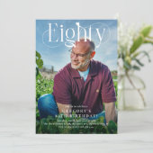 Elegant 80 foto 30ste verjaardagsfeest kaart (Staand voorkant)