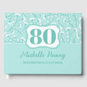 Elegant 80e verjaardag Gastenboek (Voorkant)