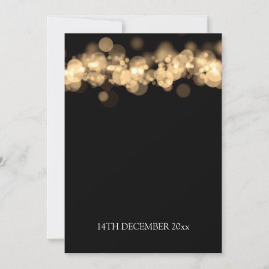 Elegant 80e verjaardag Gold Bokeh Lichten Kaart (Achterkant)