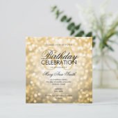 Elegant 80e verjaardag Gold Glitter Lichten Kaart (Staand voorkant)