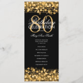 Elegant 80e verjaardag Programma Gold met menu (Voorkant)