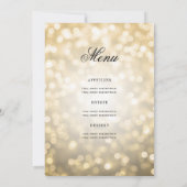 Elegant 80ste Verjaardag Programma Gold Bokeh w /  (Achterkant)